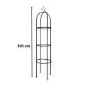 Pergola ogrodowa kolumnowa słup kolumna dzwon stojak na róże kwiaty pnące metalowa 195 cm