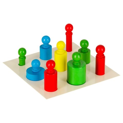 Odważniki cylindry drewniane gra układanka montessori kolorowe Odważniki cylindry drewniane gra układanka montessori kolorowe
