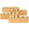 Odważniki cylindry drewniane sorter montessori