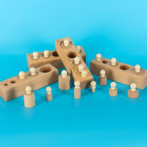 Odważniki cylindry drewniane sorter montessori Odważniki cylindry drewniane sorter montessori
