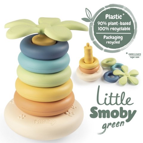 SMOBY Little Green Duża Piramidka z Krążków Bioplastik Palma 6el. SMOBY Little Green Duża Piramidka z Krążków Bioplastik Palma 6el.