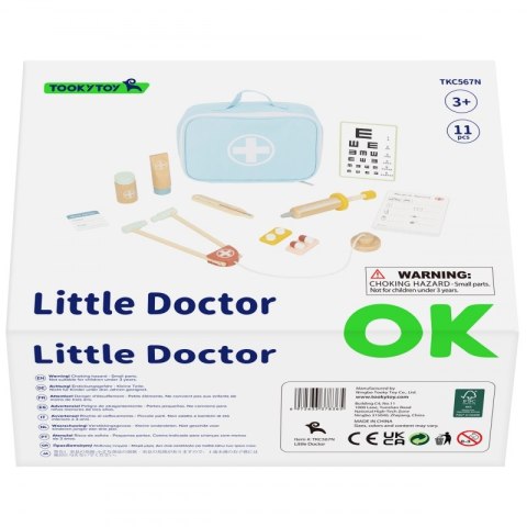 TOOKY TOY Drewniany Zestaw Małego Lekarza Doktora w Walizce z Akcesoriami TOOKY TOY Drewniany Zestaw Małego Lekarza Doktora w Walizce z Akcesoriami