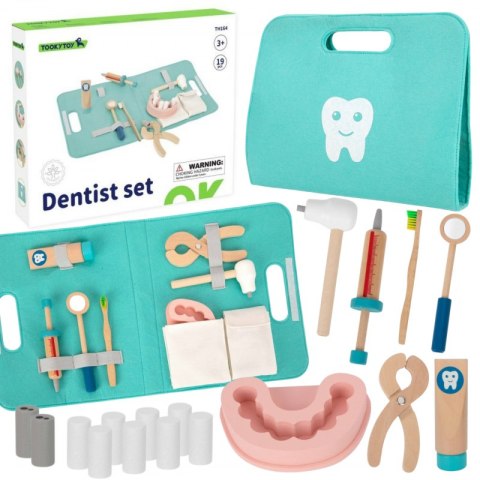 TOOKY TOY Zestaw Małego Dentysty Walizka Lekarza 19 el. FSC TOOKY TOY Zestaw Małego Dentysty Walizka Lekarza 19 el. FSC