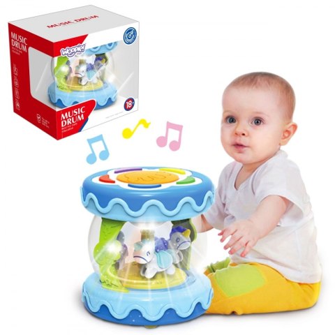 WOOPIE BABY Bębenek Pozytywka Projektor 3w1 Zabawka Muzyczna dla Niemowląt + Walec Roller do Nauki Raczkowania WOOPIE BABY Bębenek Pozytywka Projektor 3w1 Zabawka Muzyczna dla Niemowląt + Walec Roller do Nauki Raczkowania