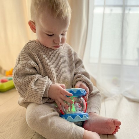 WOOPIE BABY Bębenek Pozytywka Projektor 3w1 Zabawka Muzyczna dla Niemowląt + Walec Roller do Nauki Raczkowania WOOPIE BABY Bębenek Pozytywka Projektor 3w1 Zabawka Muzyczna dla Niemowląt + Walec Roller do Nauki Raczkowania
