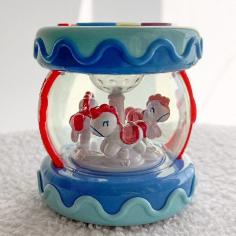 WOOPIE BABY Bębenek Pozytywka Projektor 3w1 Zabawka Muzyczna dla Niemowląt + Walec Roller do Nauki Raczkowania WOOPIE BABY Bębenek Pozytywka Projektor 3w1 Zabawka Muzyczna dla Niemowląt + Walec Roller do Nauki Raczkowania