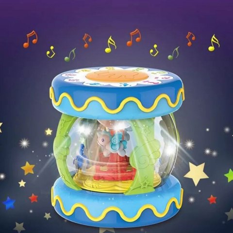 WOOPIE BABY Bębenek Pozytywka Projektor 3w1 Zabawka Muzyczna dla Niemowląt + Walec Roller do Nauki Raczkowania WOOPIE BABY Bębenek Pozytywka Projektor 3w1 Zabawka Muzyczna dla Niemowląt + Walec Roller do Nauki Raczkowania