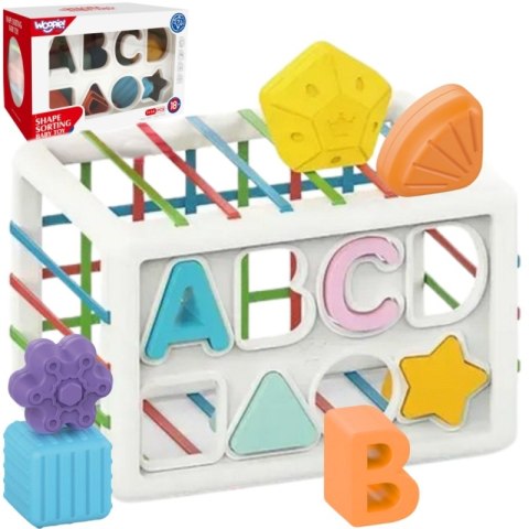 WOOPIE BABY Elastyczna Kostka Sensoryczna Sorter dla Dzieci Kolorowe Kształty Alfabet 15 el. WOOPIE BABY Elastyczna Kostka Sensoryczna Sorter dla Dzieci Kolorowe Kształty Alfabet 15 el.