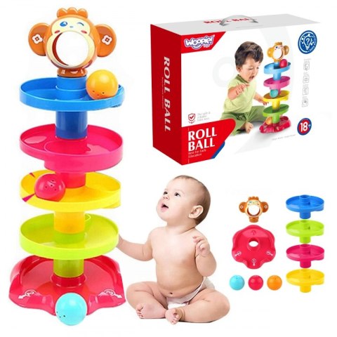 WOOPIE BABY Kulodrom Tor Kulkowy Zestaw Spirala + 3 Kulki WOOPIE BABY Kulodrom Tor Kulkowy Zestaw Spirala + 3 Kulki