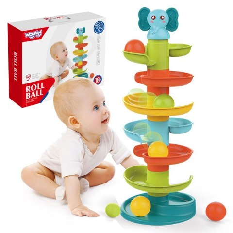 WOOPIE BABY Kulodrom Tor Kulkowy Zestaw Spirala + 3 Kulki WOOPIE BABY Kulodrom Tor Kulkowy Zestaw Spirala + 3 Kulki
