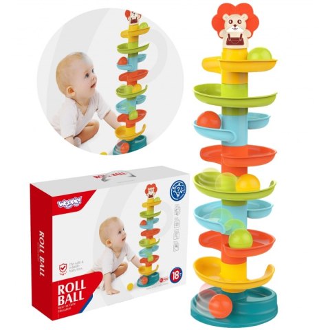 WOOPIE BABY Kulodrom Tor Kulkowy Zestaw Spirala + 6 Kulek WOOPIE BABY Kulodrom Tor Kulkowy Zestaw Spirala + 6 Kulek