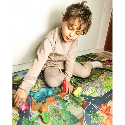 WOOPIE BABY Mata Droga dla Samochodzików Zestaw Dinozaury Auta + Znaki Drogowe WOOPIE BABY Mata Droga dla Samochodzików Zestaw Dinozaury Auta + Znaki Drogowe