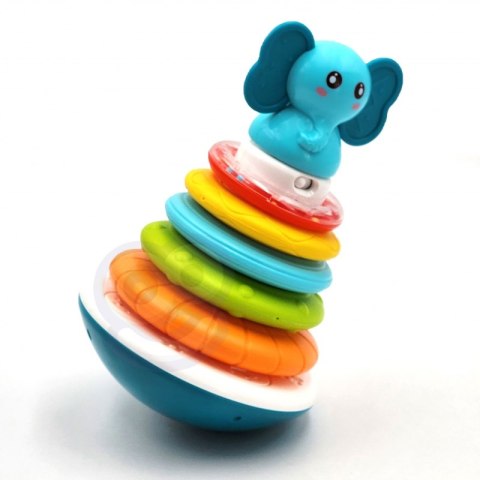WOOPIE BABY Piramida Wieża Interaktywna Słonik z Obręczami Grzechotka WOOPIE BABY Piramida Wieża Interaktywna Słonik z Obręczami Grzechotka