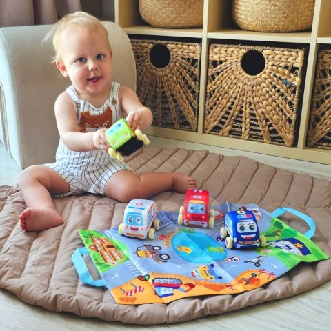 WOOPIE BABY Pluszowe Nakręcane Autka Zestaw Mata Drogowa 5 el. WOOPIE BABY Pluszowe Nakręcane Autka Zestaw Mata Drogowa 5 el.