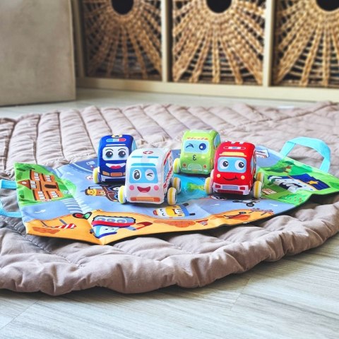 WOOPIE BABY Pluszowe Nakręcane Autka Zestaw Mata Drogowa 5 el. WOOPIE BABY Pluszowe Nakręcane Autka Zestaw Mata Drogowa 5 el.