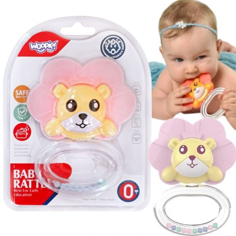 WOOPIE BABY Zabawka Sensoryczna 2w1 Grzechotka Gryzak Lew WOOPIE BABY Zabawka Sensoryczna 2w1 Grzechotka Gryzak Lew