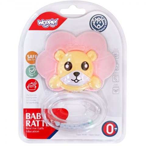 WOOPIE BABY Zabawka Sensoryczna 2w1 Grzechotka Gryzak Lew WOOPIE BABY Zabawka Sensoryczna 2w1 Grzechotka Gryzak Lew