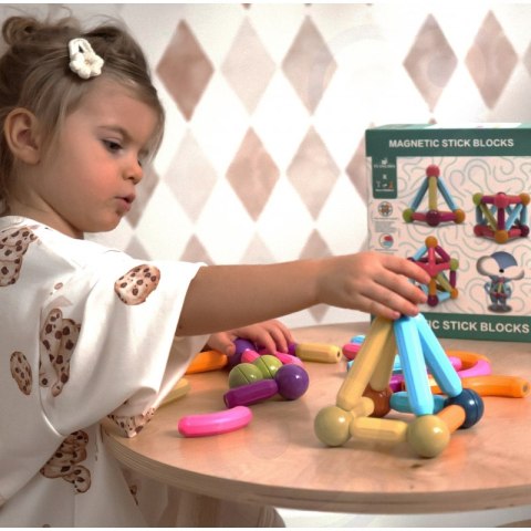 WOOPIE Magnetyczne Klocki Konstrukcyjne Edukacyjne Duże Grube 28 el. WOOPIE Magnetyczne Klocki Konstrukcyjne Edukacyjne Duże Grube 28 el.