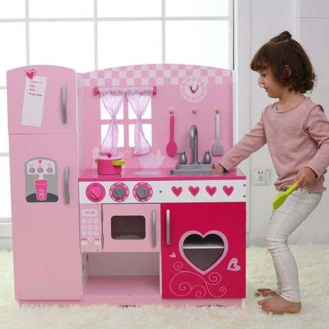 CLASSIC WORLD Duża Drewniana Kuchnia dla Dzieci CLASSIC VINTAGE PINK XXL CLASSIC WORLD Duża Drewniana Kuchnia dla Dzieci CLASSIC VINTAGE PINK XXL