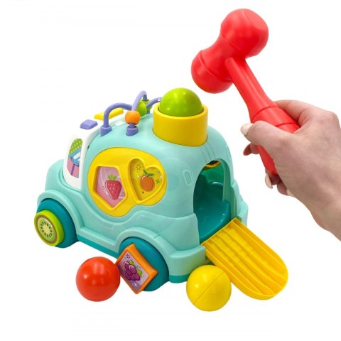 WOOPIE BABY Interaktywny Samochodzik Muzyczny Sorter Montessori Niebieski WOOPIE BABY Interaktywny Samochodzik Muzyczny Sorter Montessori Niebieski