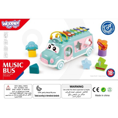 WOOPIE BABY Samochodzik Muzyczny Sorter z Cymbałkami Zielony WOOPIE BABY Samochodzik Muzyczny Sorter z Cymbałkami Zielony