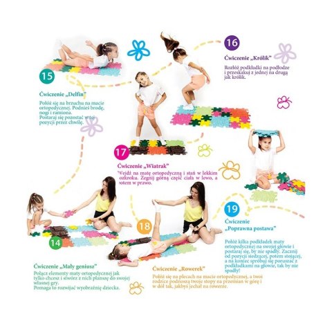 WOOPIE Mata Sensoryczna Ortopedyczna Puzzle 6 elementy WOOPIE Mata Sensoryczna Ortopedyczna Puzzle 6 elementy