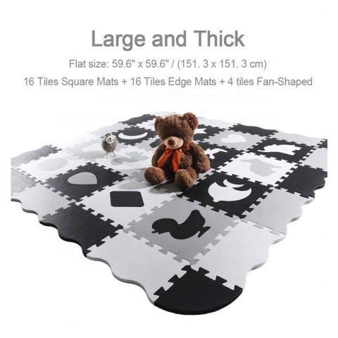 Woopie Baby Mata Piankowa Kontrastowa ze Zwierzętami Puzzle Kojec Woopie Baby Mata Piankowa Kontrastowa ze Zwierzętami Puzzle Kojec