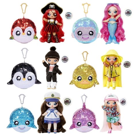 Na! Na! Na! Surprise Sparkle - Lalka Daria Duckie i Kaczka w balonie z konfetti Seria Cekinowa Pom Na! Na! Na! Surprise Sparkle - Lalka Daria Duckie i Kaczka w balonie z konfetti Seria Cekinowa Pom
