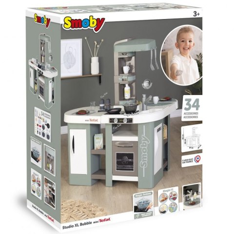 SMOBY Mini Tefal Studio Kuchnia Bubble XL + 34 Akcesoria SMOBY Mini Tefal Studio Kuchnia Bubble XL + 34 Akcesoria