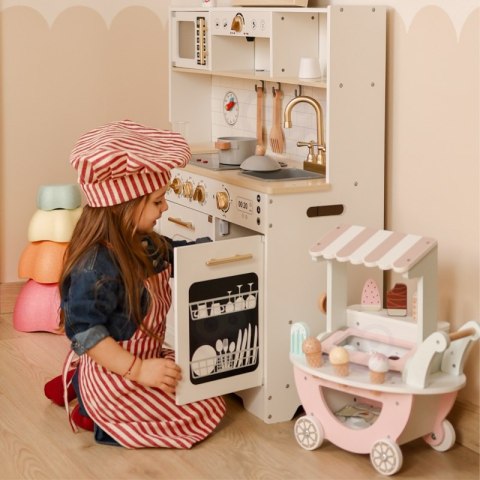 TOOKY TOY Duża Drewniana Multifunkcyjna Kuchnia Nowoczesna Akcesoria TOOKY TOY Duża Drewniana Multifunkcyjna Kuchnia Nowoczesna Akcesoria