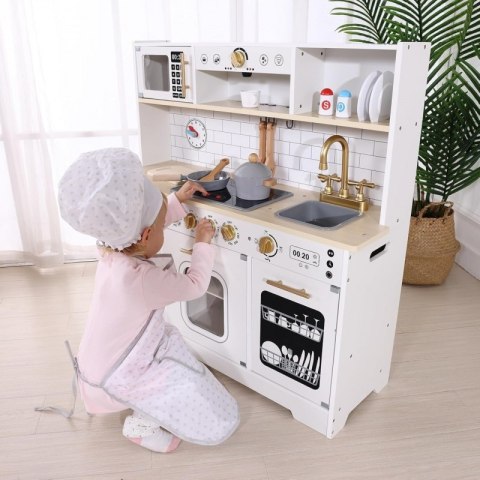 TOOKY TOY Duża Drewniana Multifunkcyjna Kuchnia Nowoczesna Akcesoria TOOKY TOY Duża Drewniana Multifunkcyjna Kuchnia Nowoczesna Akcesoria