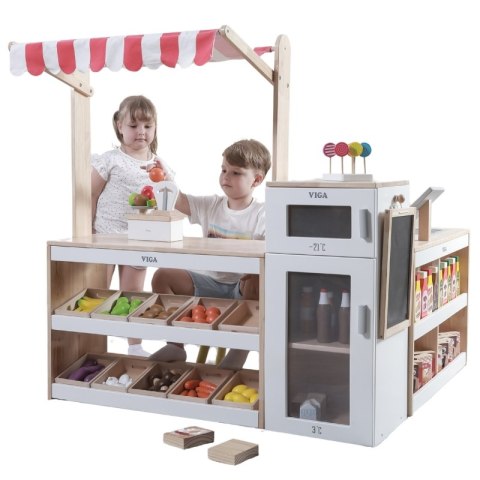 Viga Duży Zestaw Stragan Sklep Supermarket Viga Duży Zestaw Stragan Sklep Supermarket