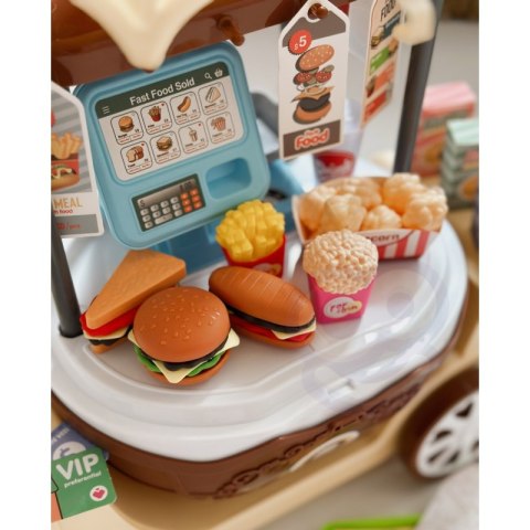 WOOPIE Sklep Fast Food na Kółkach Wózek Walizka 59 akc. 4w1 WOOPIE Sklep Fast Food na Kółkach Wózek Walizka 59 akc. 4w1