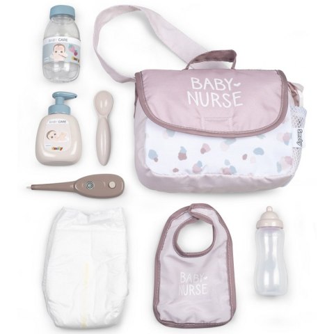 SMOBY Baby Nurse Torba Do Przewijania + Akcesoria dla lalki SMOBY Baby Nurse Torba Do Przewijania + Akcesoria dla lalki