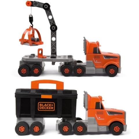 SMOBY Ciężarówka 3w1 Black+Decker Narzędzia Dźwig 60 Akc. SMOBY Ciężarówka 3w1 Black+Decker Narzędzia Dźwig 60 Akc.