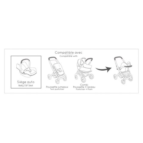 SMOBY Krzesełko do karmienia Maxi Cosi Quinny 3w1 dla lalki Nosidełko Bujak SMOBY Krzesełko do karmienia Maxi Cosi Quinny 3w1 dla lalki Nosidełko Bujak