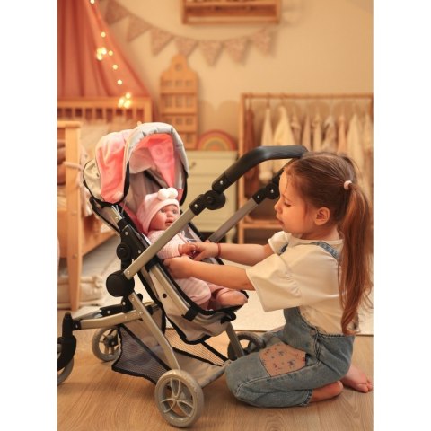 WOOPIE ROYAL Wózek dla Lalek 2w1 Gondola Spacerówka Regulacja