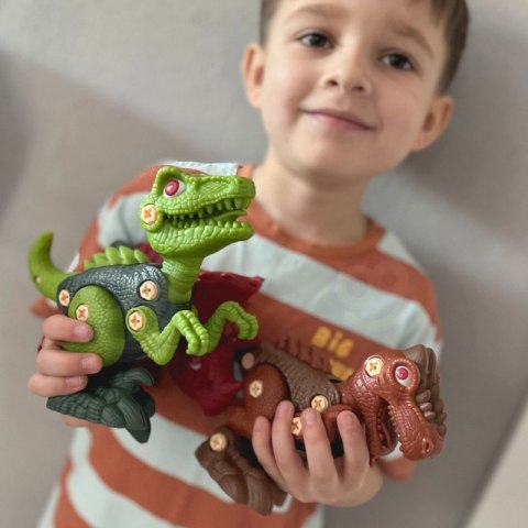 WOOPIE Zestaw Dinozaury do Skręcania 3 szt. Zestaw Konstrukcyjny Wiertarka Śrubokręt 89 el. WOOPIE Zestaw Dinozaury do Skręcania 3 szt. Zestaw Konstrukcyjny Wiertarka Śrubokręt 89 el.
