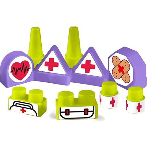 FEBER Jeździk 3w1 Ambulans + 10 Klocków z Medycznym Motywem FEBER Jeździk 3w1 Ambulans + 10 Klocków z Medycznym Motywem