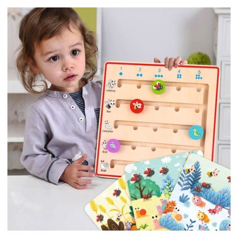 TOOKY TOY Drewniana Gra Nauka Liczenia Zwierzątka TOOKY TOY Drewniana Gra Nauka Liczenia Zwierzątka