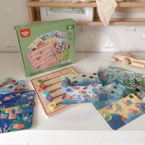 TOOKY TOY Drewniana Gra Nauka Liczenia Zwierzątka TOOKY TOY Drewniana Gra Nauka Liczenia Zwierzątka