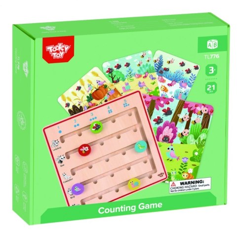 TOOKY TOY Drewniana Gra Nauka Liczenia Zwierzątka TOOKY TOY Drewniana Gra Nauka Liczenia Zwierzątka
