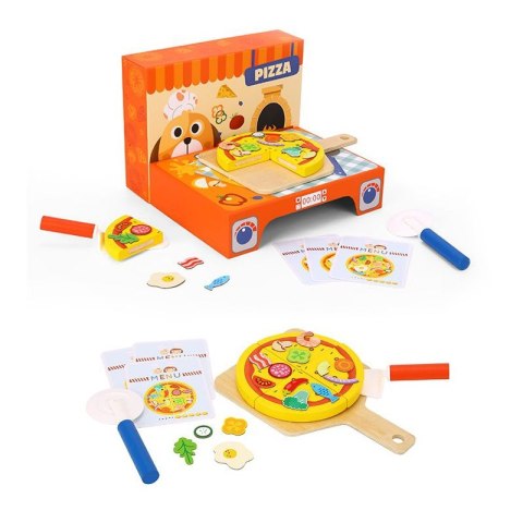 TOOKY TOY Drewniany Zestaw do Pizzy Wzory 39 el. Certyfikat FSC TOOKY TOY Drewniany Zestaw do Pizzy Wzory 39 el. Certyfikat FSC
