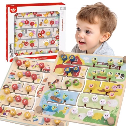 TOOKY TOY Interaktywna Tablica Edukacyjna Sorter Montessori Zwierzątka i Alfabet TOOKY TOY Interaktywna Tablica Edukacyjna Sorter Montessori Zwierzątka i Alfabet