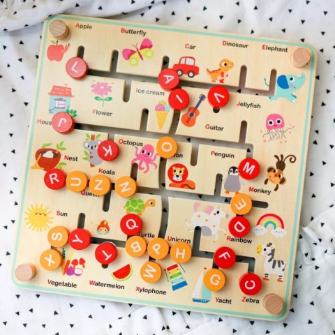 TOOKY TOY Interaktywna Tablica Edukacyjna Sorter Montessori Zwierzątka i Alfabet TOOKY TOY Interaktywna Tablica Edukacyjna Sorter Montessori Zwierzątka i Alfabet
