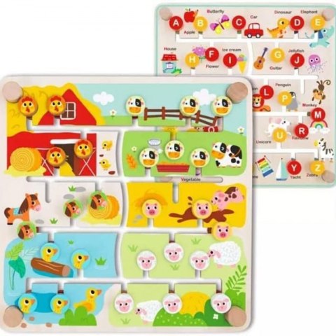 TOOKY TOY Interaktywna Tablica Edukacyjna Sorter Montessori Zwierzątka i Alfabet TOOKY TOY Interaktywna Tablica Edukacyjna Sorter Montessori Zwierzątka i Alfabet