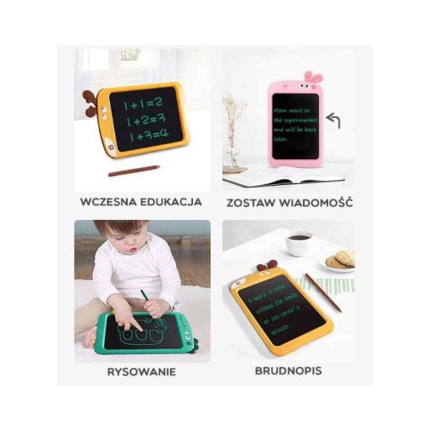 WOOPIE Tablet Graficzny 8.5" Dino dla Dzieci do Rysowania Znikopis + Rysik WOOPIE Tablet Graficzny 8.5" Dino dla Dzieci do Rysowania Znikopis + Rysik