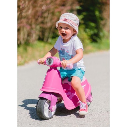 SMOBY Różowy jeździk skuter Ciche koła Pink Scooter SMOBY Różowy jeździk skuter Ciche koła Pink Scooter