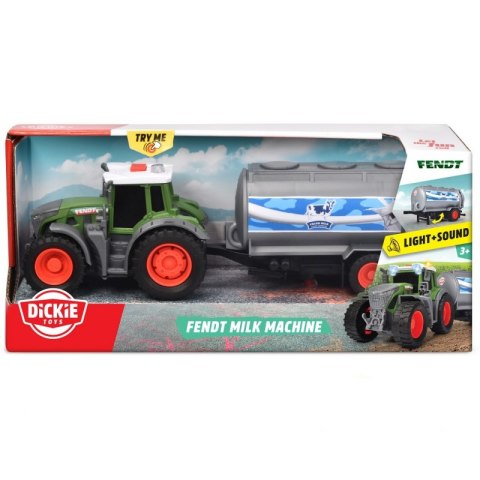 DICKIE Farm Traktor Fendt z przyczepką na mleko 26cm DICKIE Farm Traktor Fendt z przyczepką na mleko 26cm