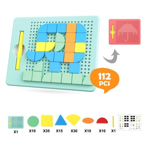 WOOPIE Układanka Magnetyczna 2w1 Rysowanie Magnetyczne Tablica Kreatywna 112 el. WOOPIE Układanka Magnetyczna 2w1 Rysowanie Magnetyczne Tablica Kreatywna 112 el.